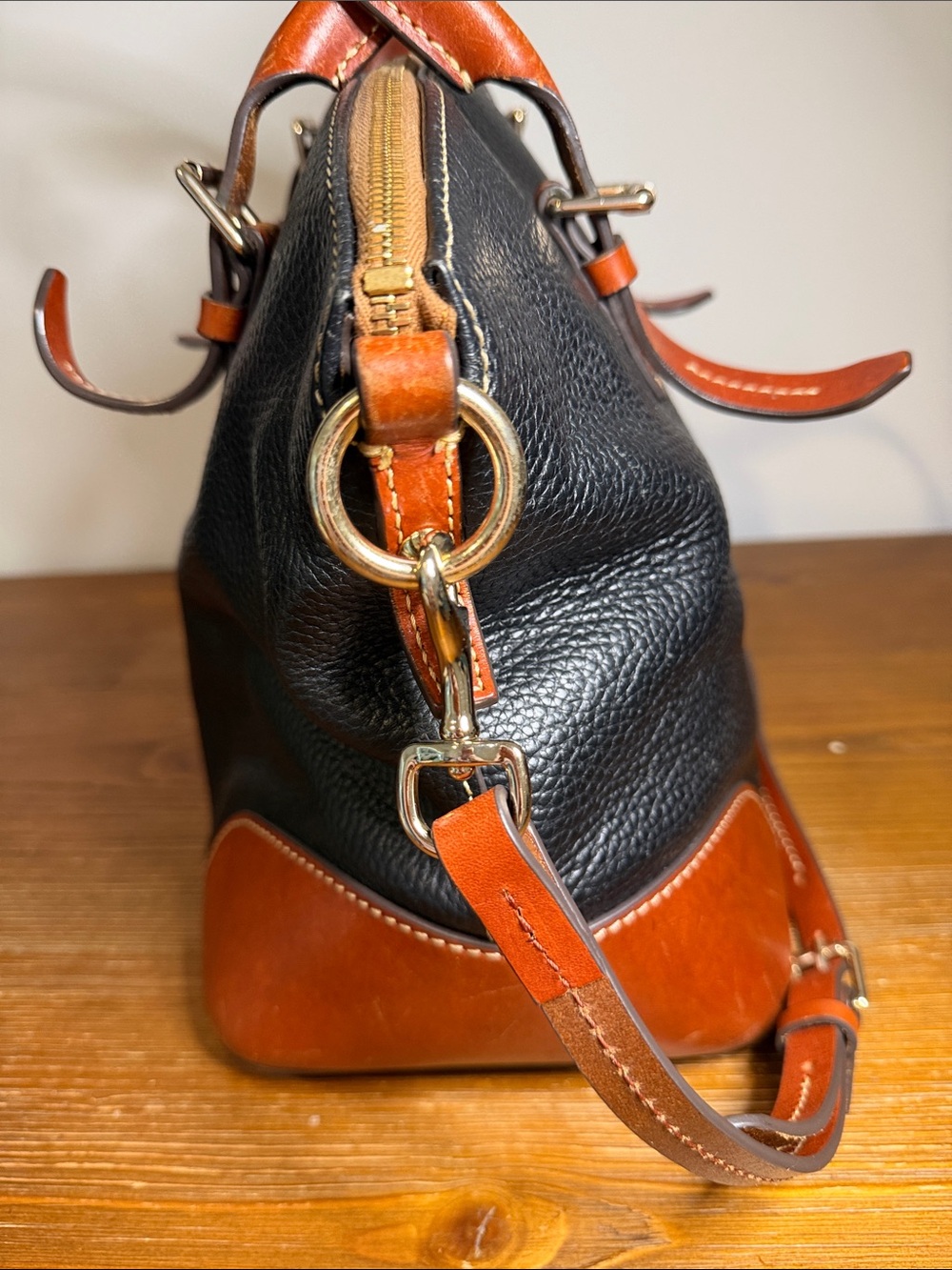 Dooney & Bourke Pebble Grain Domed Satchel in Black Well Loved - Picture 13 of 15